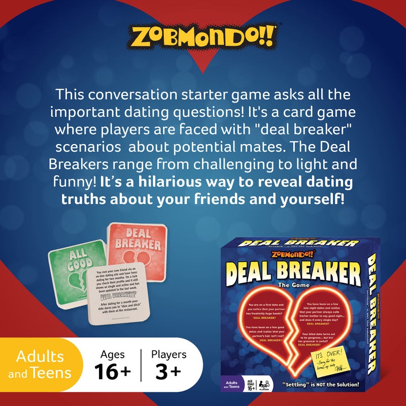 Zobmondo!! Deal Breaker Adult Party Dating Card Game, Adult Games for Game Night and Date Night - Image 2
